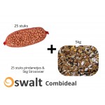 Combideal: 25 Pindanetjes + 5kg Strooivoer